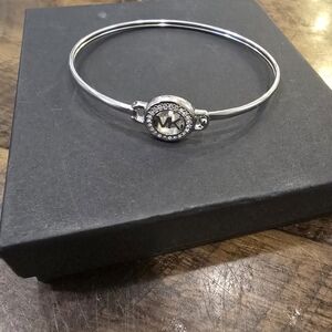 Michael Kors Silver Bracelet with Crystal Details